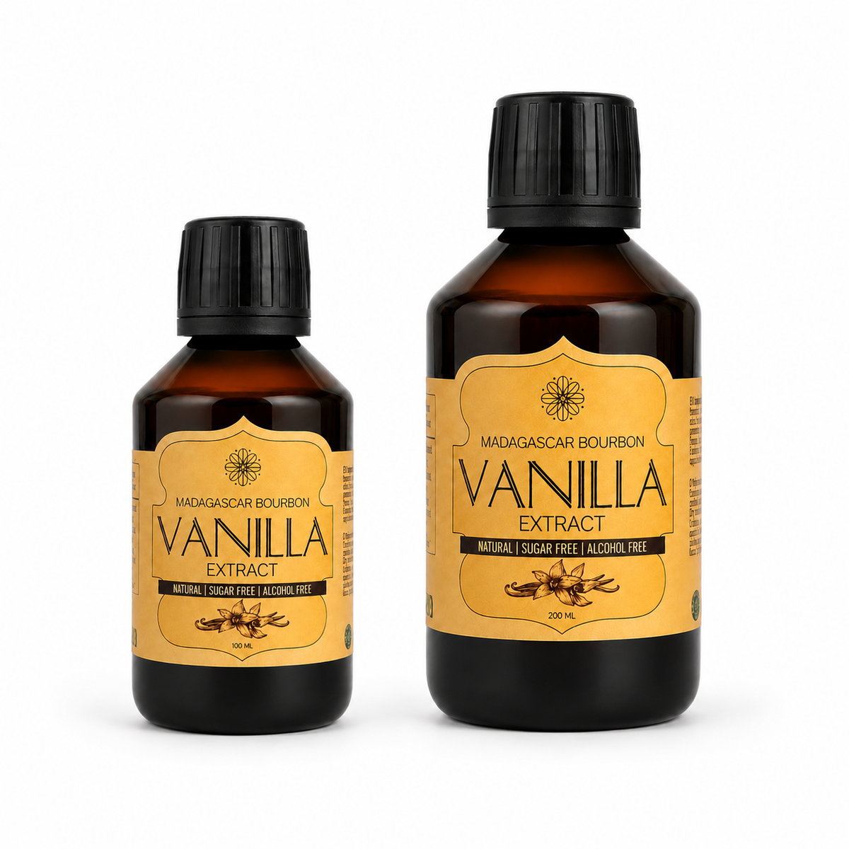 Vanilla Scientific vanilės ekstraktas be alkoholio, 100 ml ir 200 ml buteliai