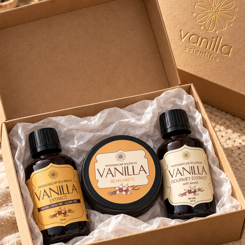 Vanilla Scientific Madagaskaro Bourbon vanilės Midi dovanų rinkinys