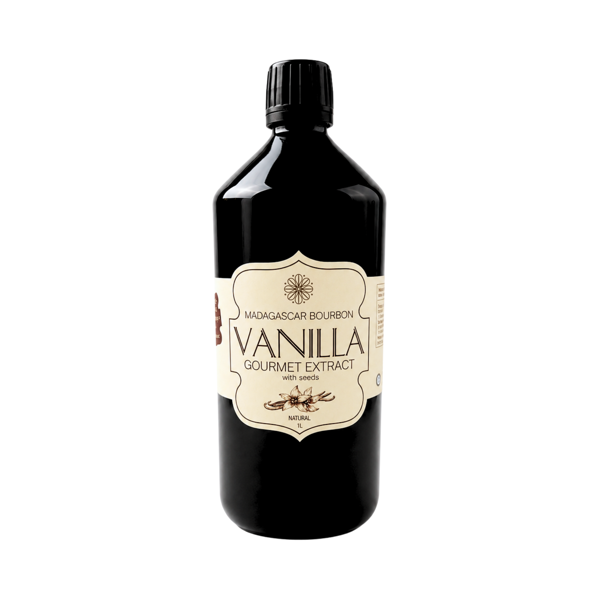 Vanilla Scientific Madagascar Bourbon vanilla extract with seeds, 1 L bottle