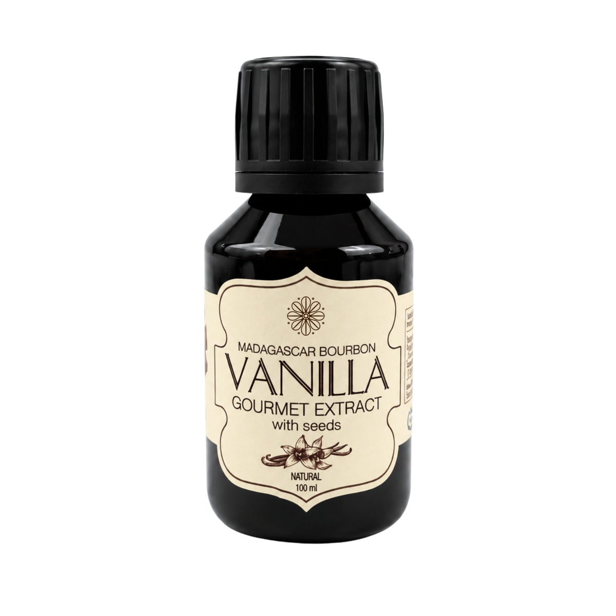 Vanilla Scientific Madagascar Bourbon vanilla extract with seeds, 100 ml bottle